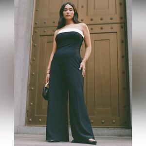 Strapless Jumpsuit Contrast Detail